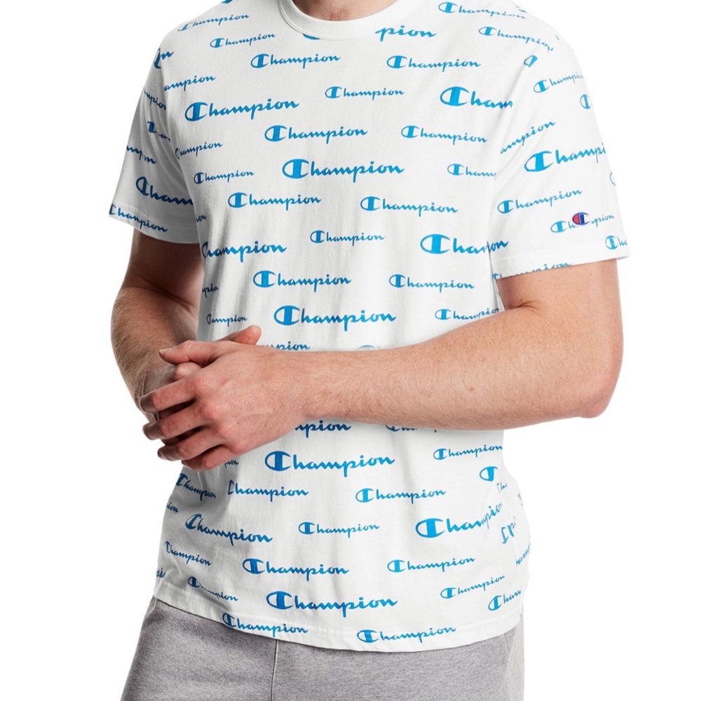 NWT Champion classic all over logo tee